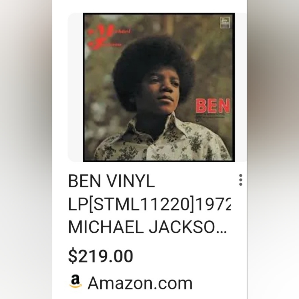 ❤️MICHAEL JACKSON'S BEN ALBUM. BEN IS HIGLY COLLECTABLE! ♥️. - Picture 7 of 8